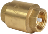 Клапан обратный 1/2" гайка-гайка, латунный корпус, пластиковая (ABS-пластик) сердцевина Aqualink