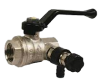 Кран шаровый 1/2" ВВ (гайка/гайка) ручка с сливным клапаном Bugatti