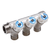 Коллектор резьбовой с вентилями 3/4" ВН 1/2"НРx3 Aqualink