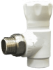 Кран вентильный полипропиленовый 25x3/4" с американкой угловой РТП