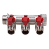 Коллектор резьбовой с шаровыми кранами 3/4" ВН 1/2"НРx3 Aqualink