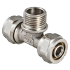 Тройник МП 20х1/2"НРх20 (цанга/штуцер/цанга) Valtec