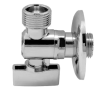 Кран угловой шаровый 1/2"Нх3/4"Н с отражателем AQualine