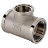 Тройник 1"х3/4"х1" (ВВВ) гайка/гайка/гайка никелированный Valtec
