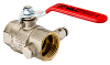 Кран шаровый 1/2" ВВ (гайка/гайка) ручка +дренаж и воздухотводчиком Valtec
