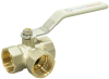 Кран шаровый трехходовой 3/4" затвор T-тип Стм