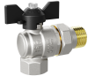 Кран шаровый американка угловая 1/2"ВН бабочка  LD Pride