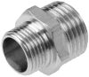 Ниппель переходной ø3/8"-1/2" латунный, никелированный Aqualink