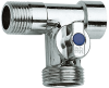 Вентиль тройной шаровый 1/2"х3/4"х1/2" для стиральной машины Sms