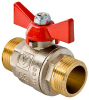 Кран шаровый 3/4" НН (штуцер/штуцер) бабочка Valtec