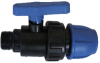 Кран шаровый для ПНД труб 25x3/4" НР Ростурпласт