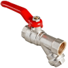 Кран шаровый с фильтром 1/2"ВВ ручка усиленный Valtec
