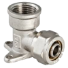 Угольник МП 20х1/2"ВР (цанга/гайка) с креплением Valtec