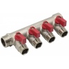 Коллектор резьбовой с шаровыми кранами 3/4" ВН 1/2"НРx4 Aqualink