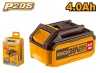 Аккумулятор 20В 4,0 Ач Li-Ion Industrial Ingco