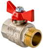 Кран шаровый 3/4" ВН (гайка/штуцер) бабочка Valtec